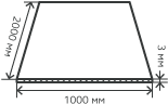Лист нержавеющий  3х1000х2000 мм.  AISI 430 (12Х17) холоднокатаный,  просечно-вытяжной (ПВЛ)