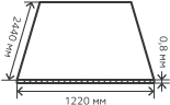 Лист нержавеющий  0,8х1220х2440 мм.  AISI 304 (08Х18Н10) холоднокатаный