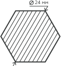 Шестигранник нержавеющий (пруток) 24 мм. 20Х13 горячекатаный, матовый