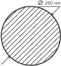 Круг нержавеющий (пруток) 280 мм.  12Х18Н10Т горячекатаный, матовый