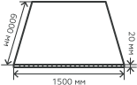 Лист нержавеющий  20х1500х6000 мм.  AISI 409 (08Х13) горячекатаный,  матовый